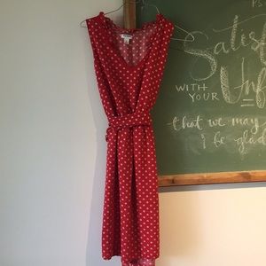 Vintage look classic red polka dot dress